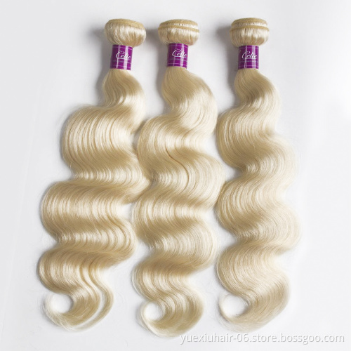 613 Blonde Body Wave Human Hair Brazilian Body Wave Virgin Cuticle Aligned Hair